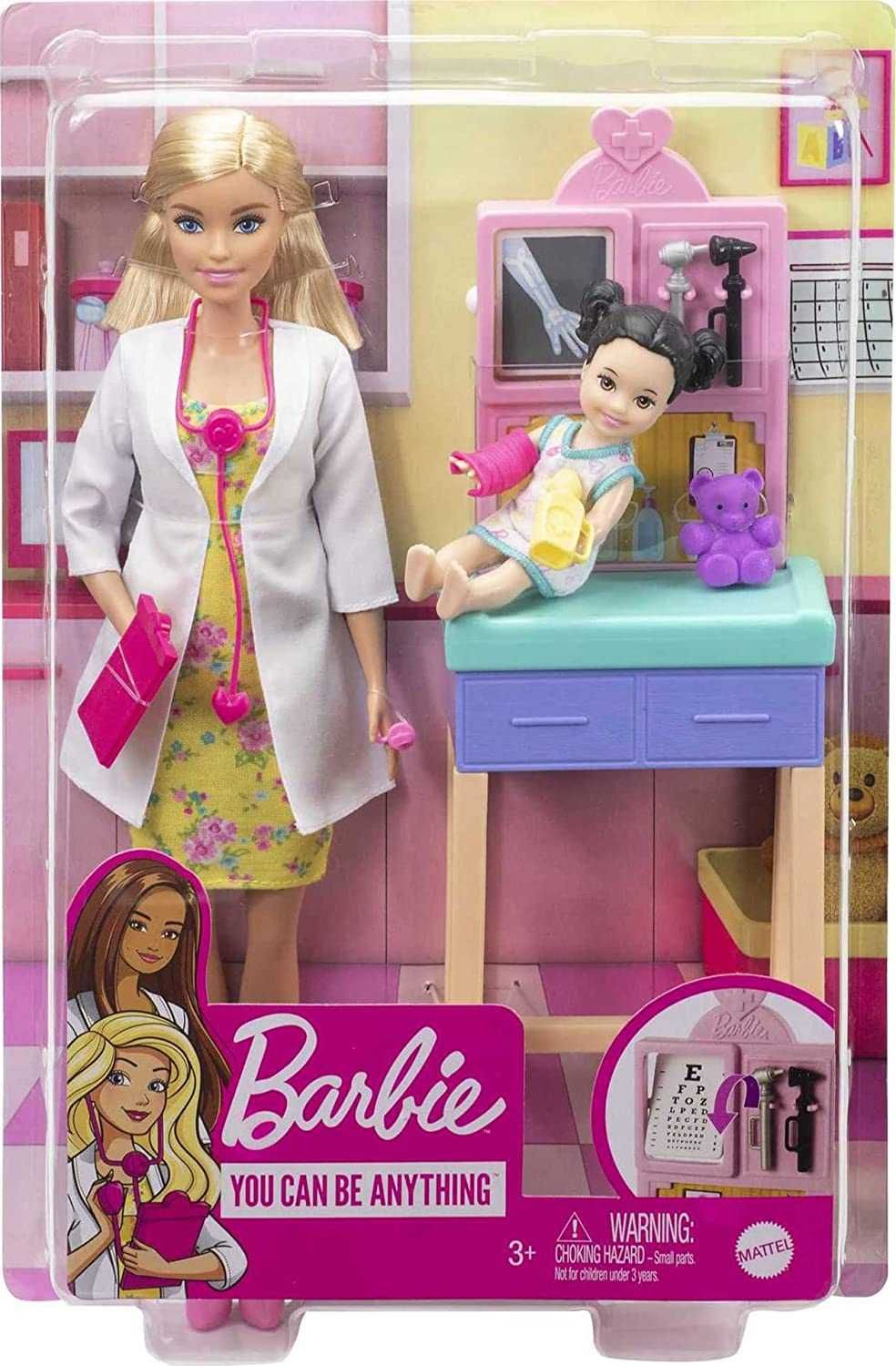 Игровой набор кукла Barbie  Барби педиатр детский доктор.