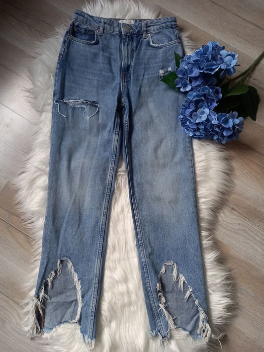 Spodnie jeans Bereshka Vintage Collection roz 36 S dziury przetarcia