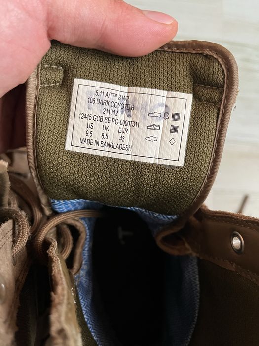 Черевики тактичні "5.11 Tactical A/T 8' Waterproof boot" Dark coyote