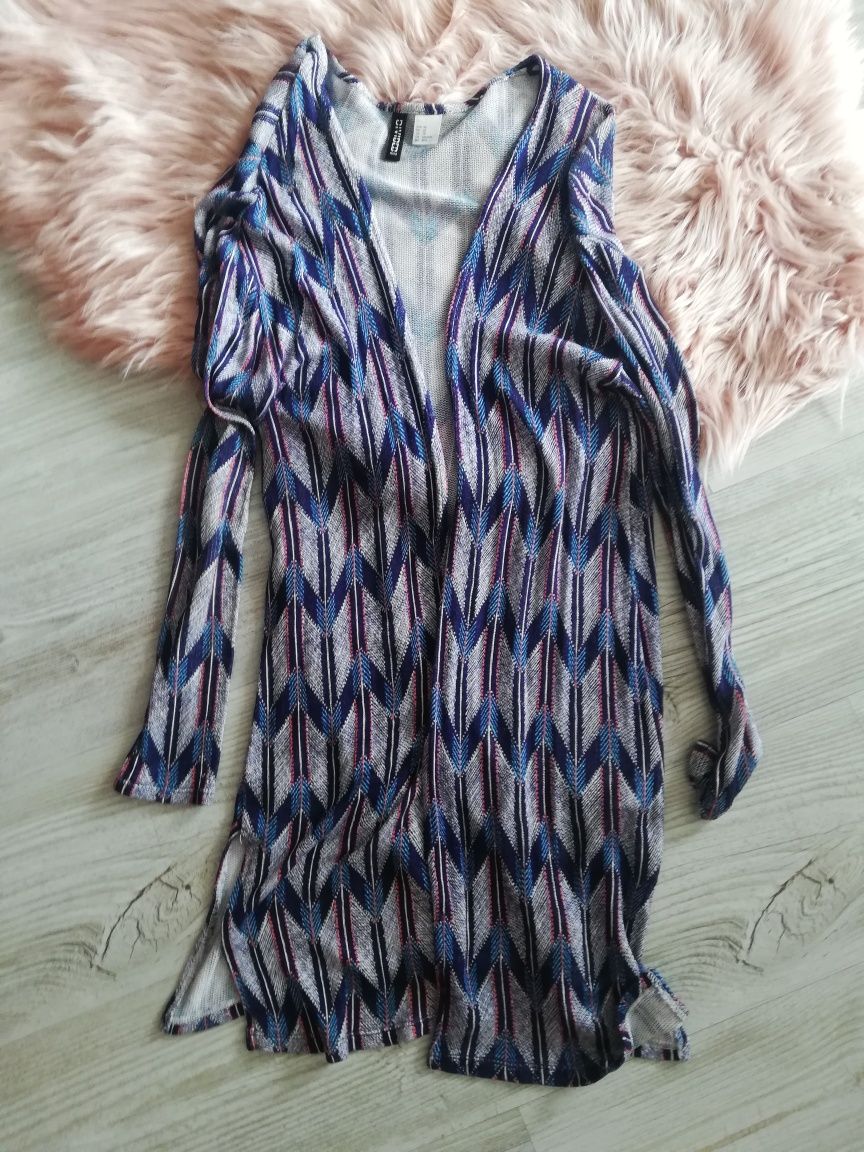 Narzutka sweterek H&M HM XS 34 S 36 boho etno