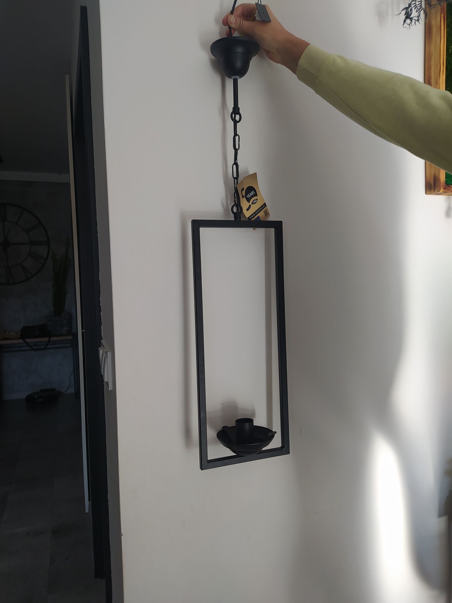 Lampion /Lampa wisząca czarny mat styl loft.