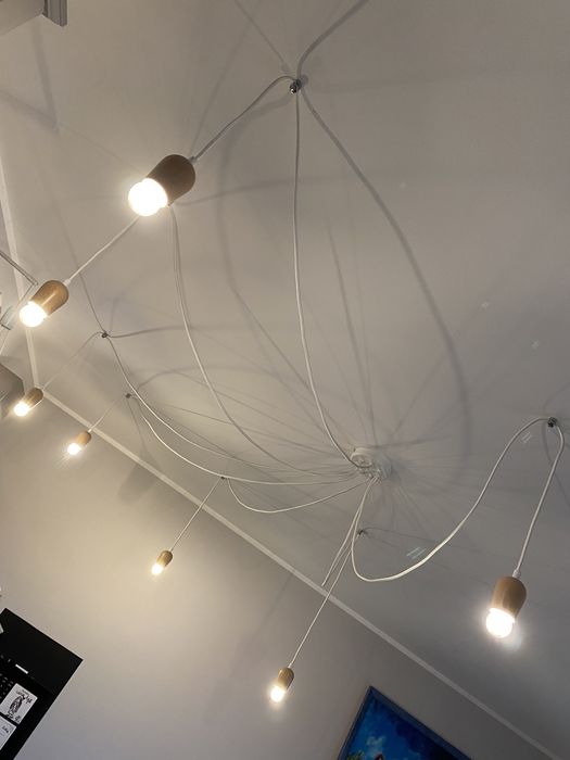 Lampa sufitowa typu pająk wraz z żarówkami