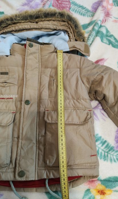 Puchowa, zimowa kurtka rozmiar 80