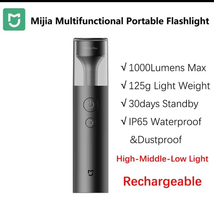 Ручний ліхтар MiJia Multi Functional Flas Xiaomi light MJSDT002QW