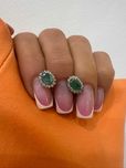 Kolczyki z szmaragdami 1.50 CT i diamentami naturalnymi 0.32 CT