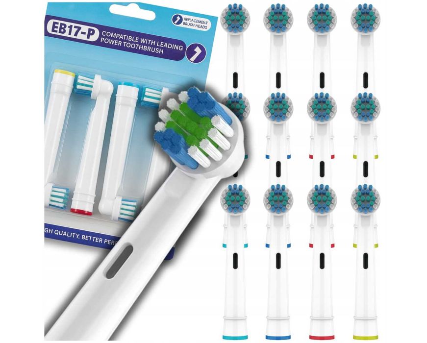 12x Końcówki do Szczoteczki Oral-B Braun Elektrycznej Dzieci i Dorośli
