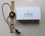 SMARTWATCH DAMSKI G.ROSSI złoty mesh tryby sportowe + bluetooth