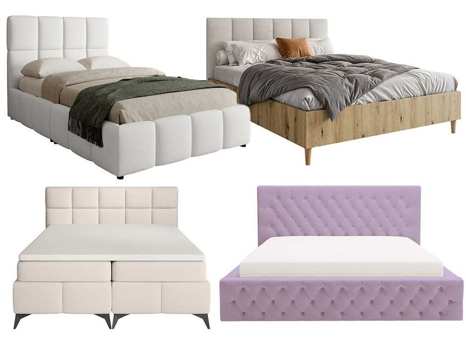 WYPRZEDAŻ! ŁÓŻKA TAPICEROWANE z pojemnikiem 140x200–160x200-180x200