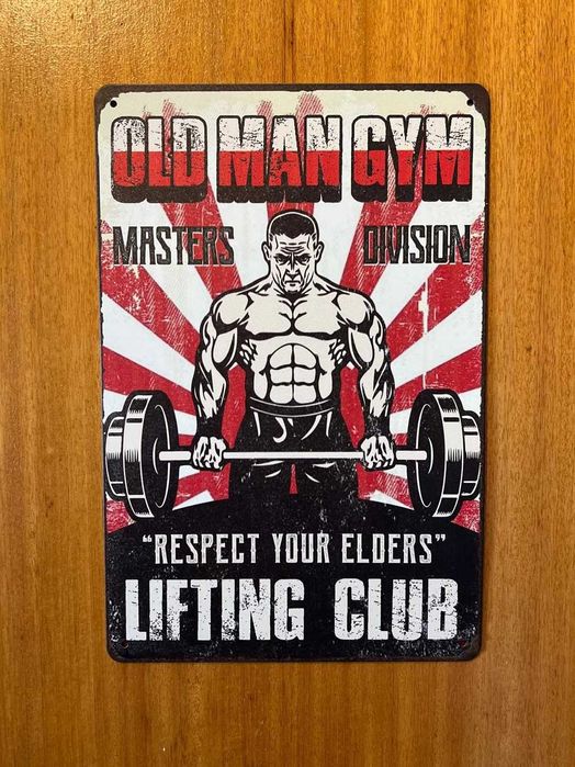 Placa Chapa Decorativa para Ginásio / Man Cave