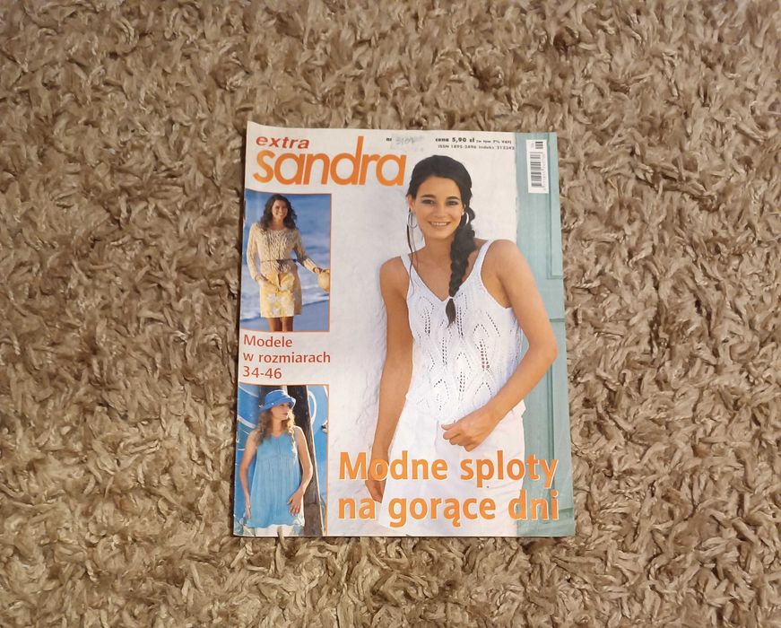 Sandra Extra na szydełko i druty nr 3/2007 modne sploty na lato