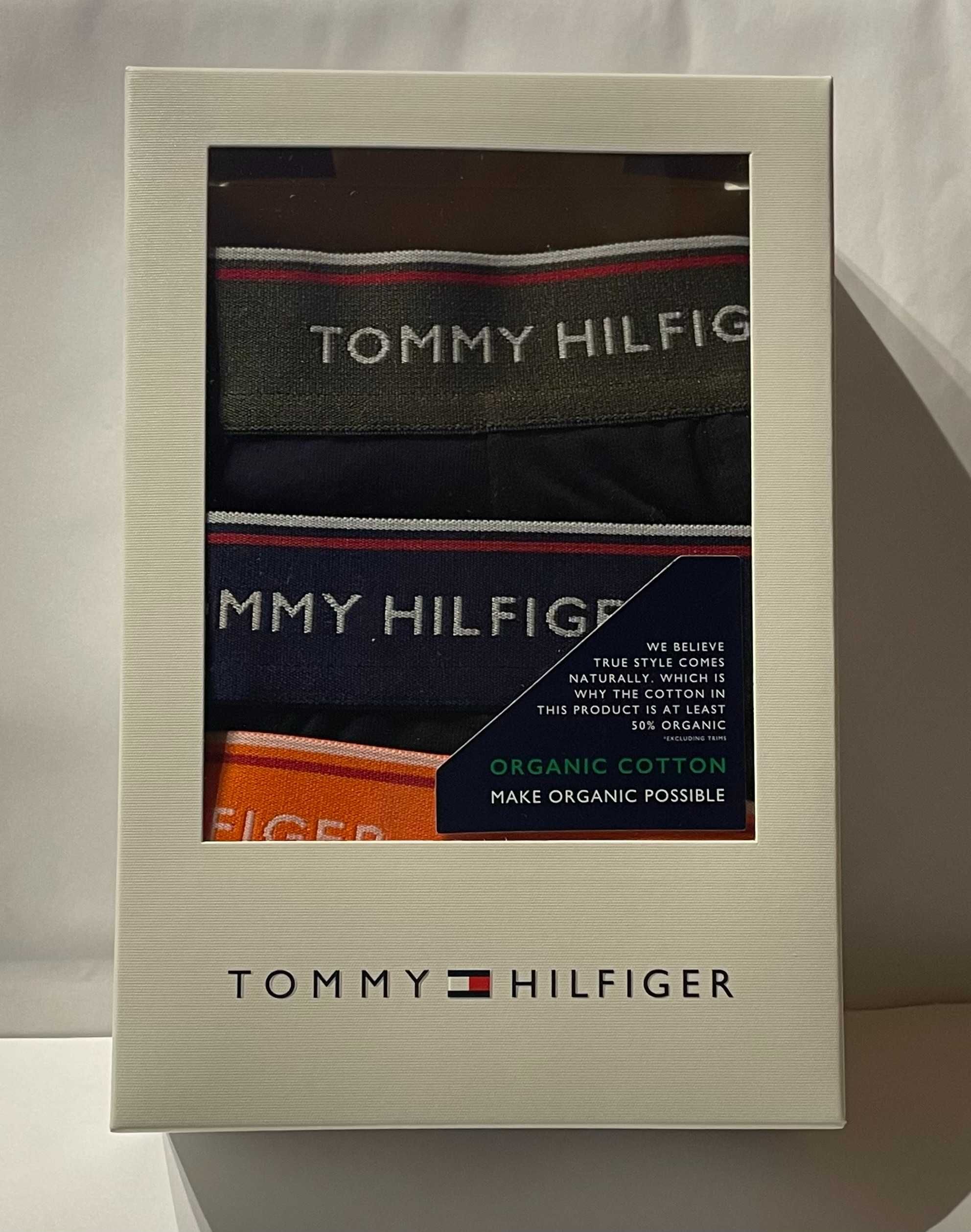 Bokserki męskie Tommy Hilfiger r. M 3 sztuki kolorowe gumy