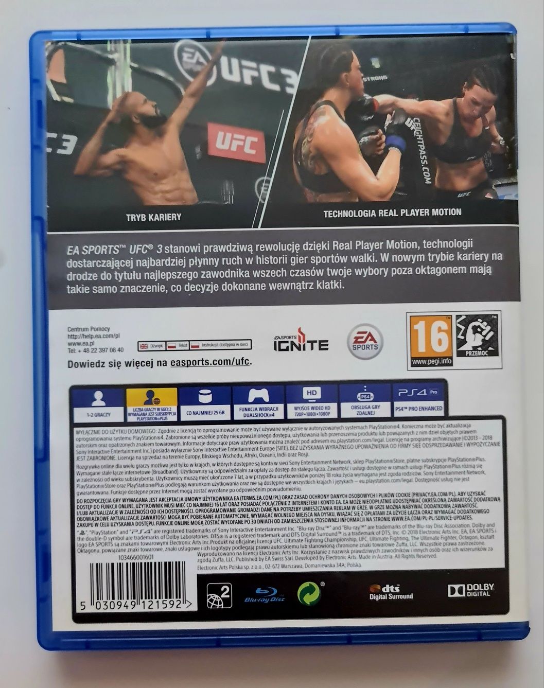 PS4 gra UFC 3 stan bardzo dobry
