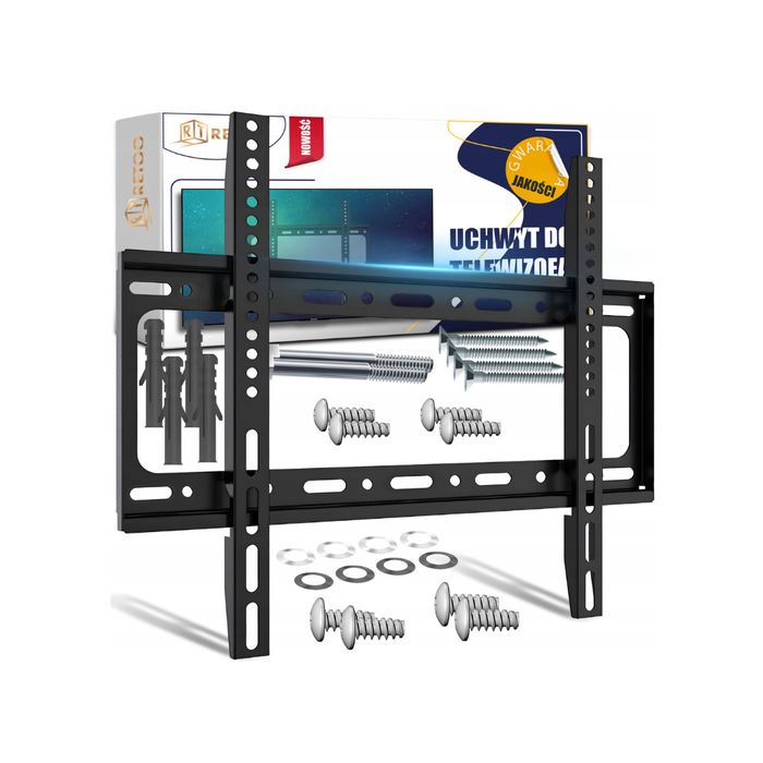 Uchwyt Do Telewizora 40 - 80 Cali Tv Wieszak Płaski Regulowany Ścienny