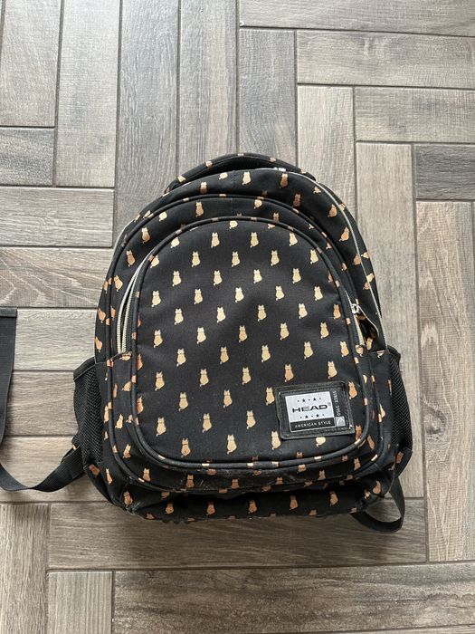 Plecak szkolny dla dziewczynki Head kot czarny