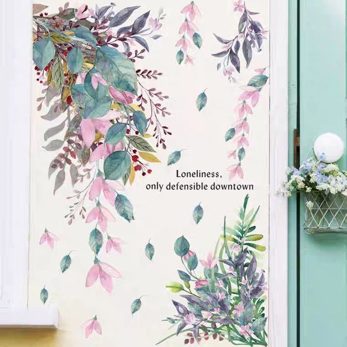 Виниловая наклейка Цветы на стену окно обои