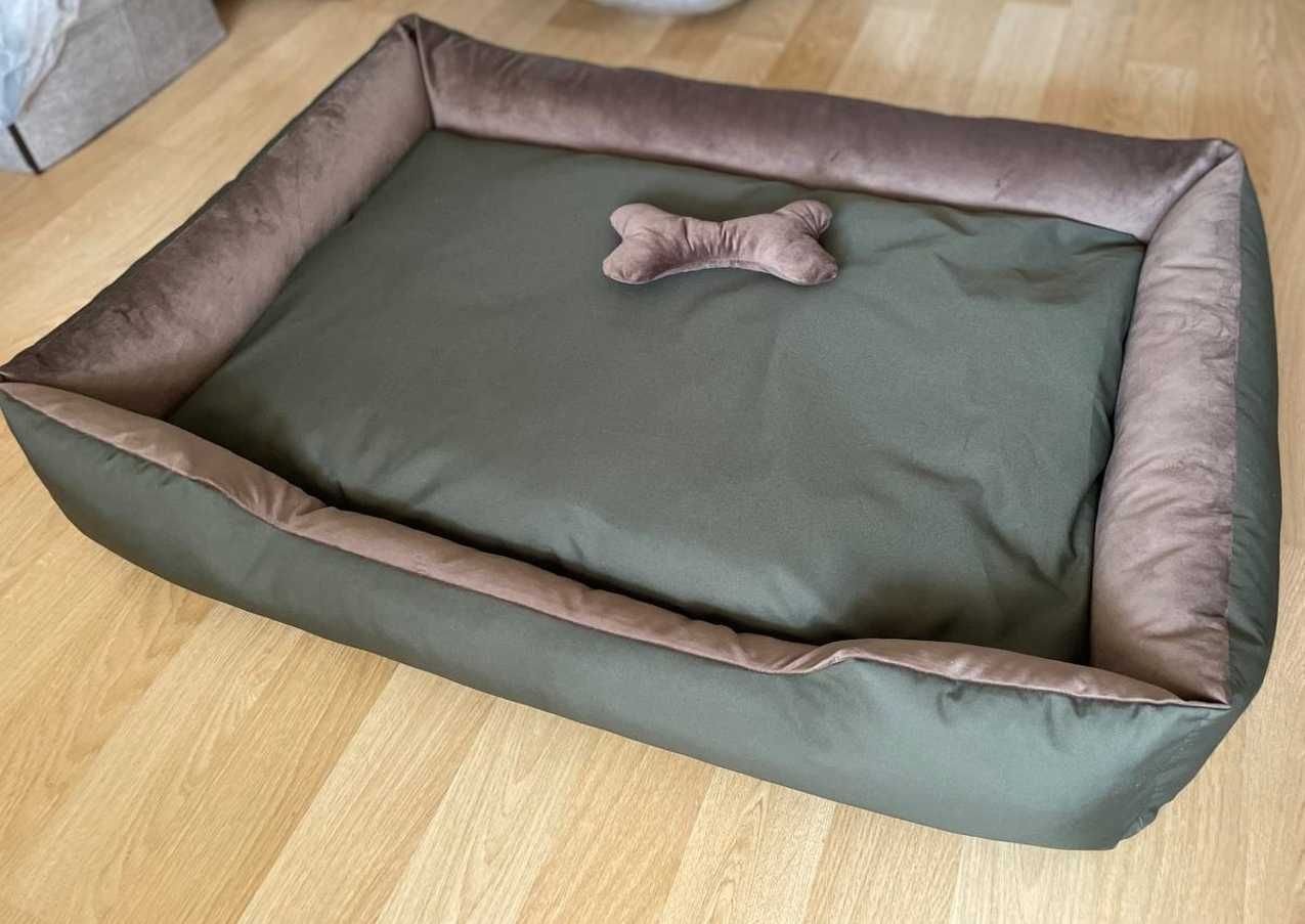 Лежак ліжко для собаки 100х70 см. велюр  зйомні чохли двохсторонні