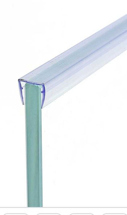 Накладка на торец стекла ( ФС 01 В ) длина 2м. Прозрачная 2 шт.