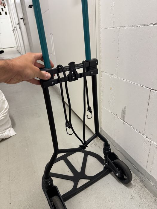 Składany wózek transportowy VONROC - 2 koła, teleskopowa rączka