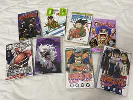 Vários mangas em japonês