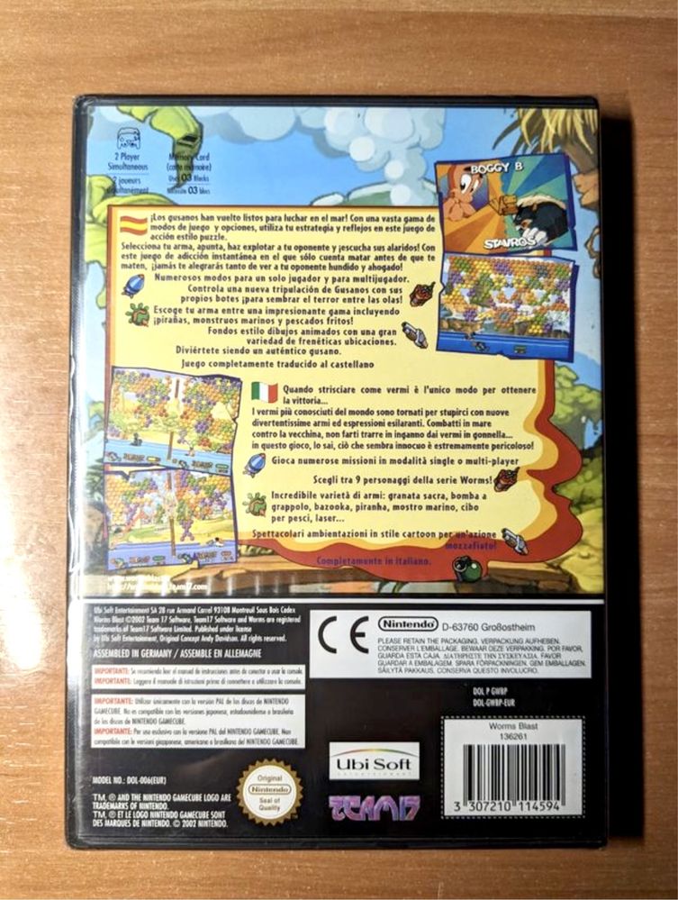 Worms Gamecube Selado