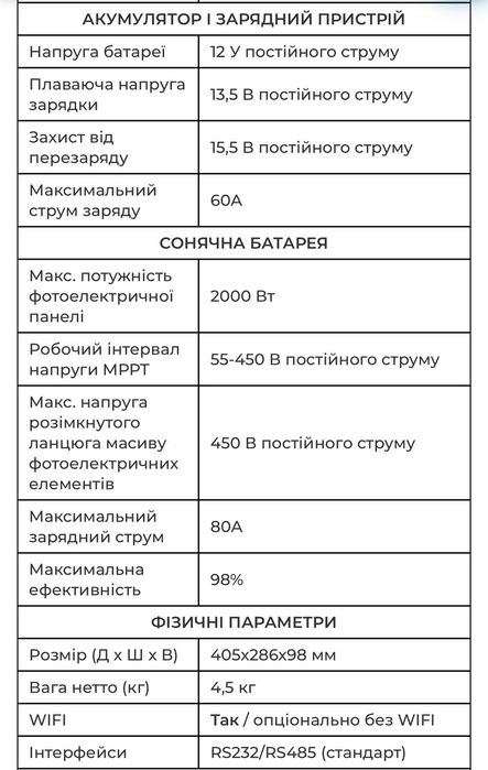 Инвертор Easun 2.2 kw 12V SMH/ Інвертор EASUN 2kW 12V SMH