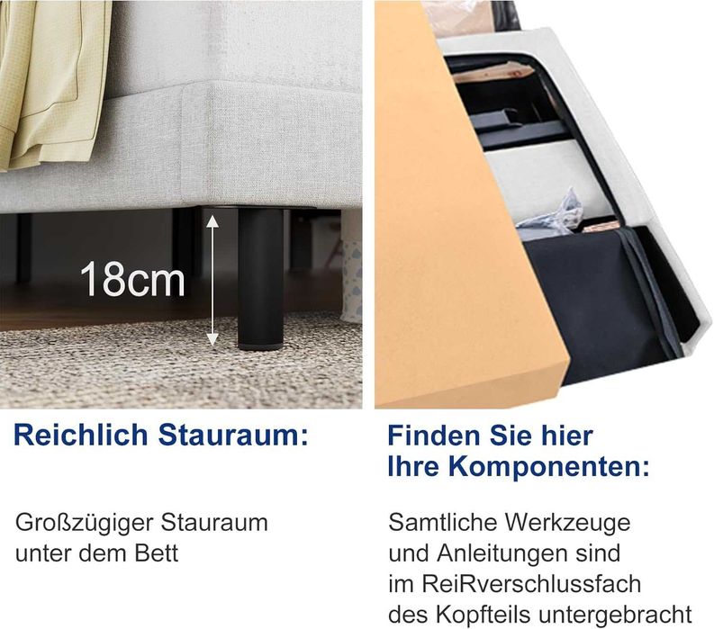 Nowe łóżko tapicerowane / rama / stelaż / 140x200 / zagłówek !N39!