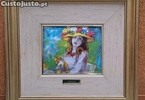 Quadros em esmalte pintado