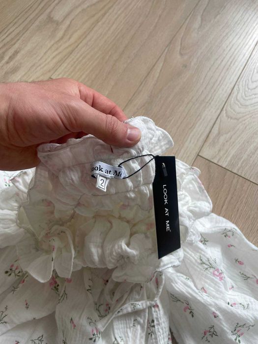 Жіноча Муслінова сукня біла 100% бавовна