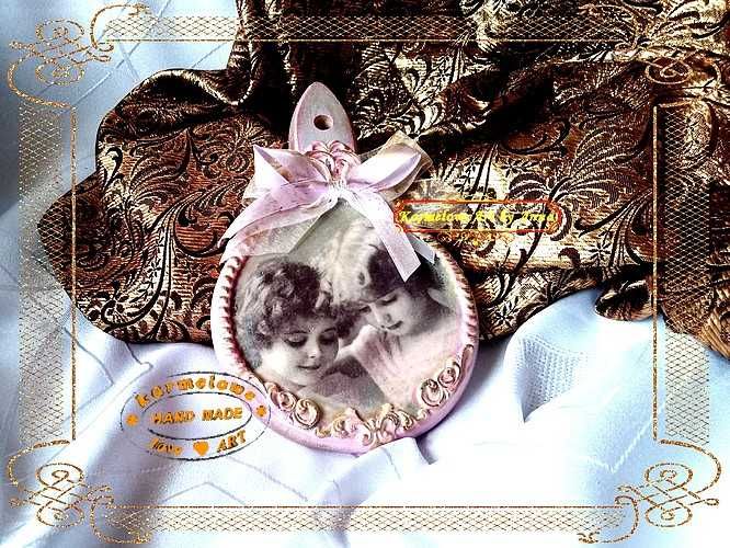 Obrazek deska decoupage handmade dekoracja ozdoba prezent