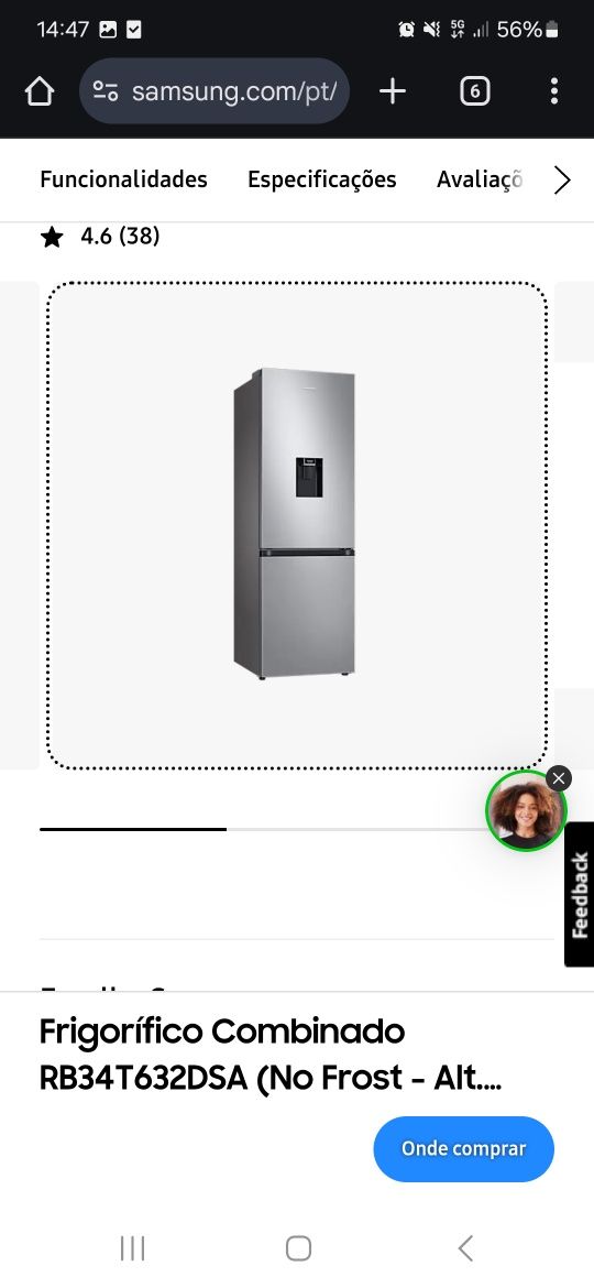 Frigorífico combinado Samsung