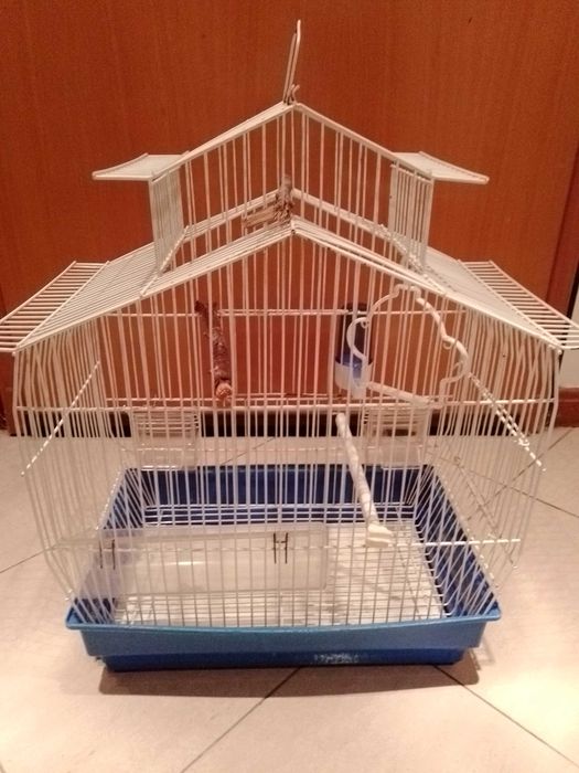 Gaiola para canários ou piriquitos.