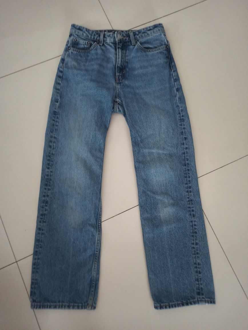 Jeansy Weekday XS 25/28 klasyczne proste nogawki