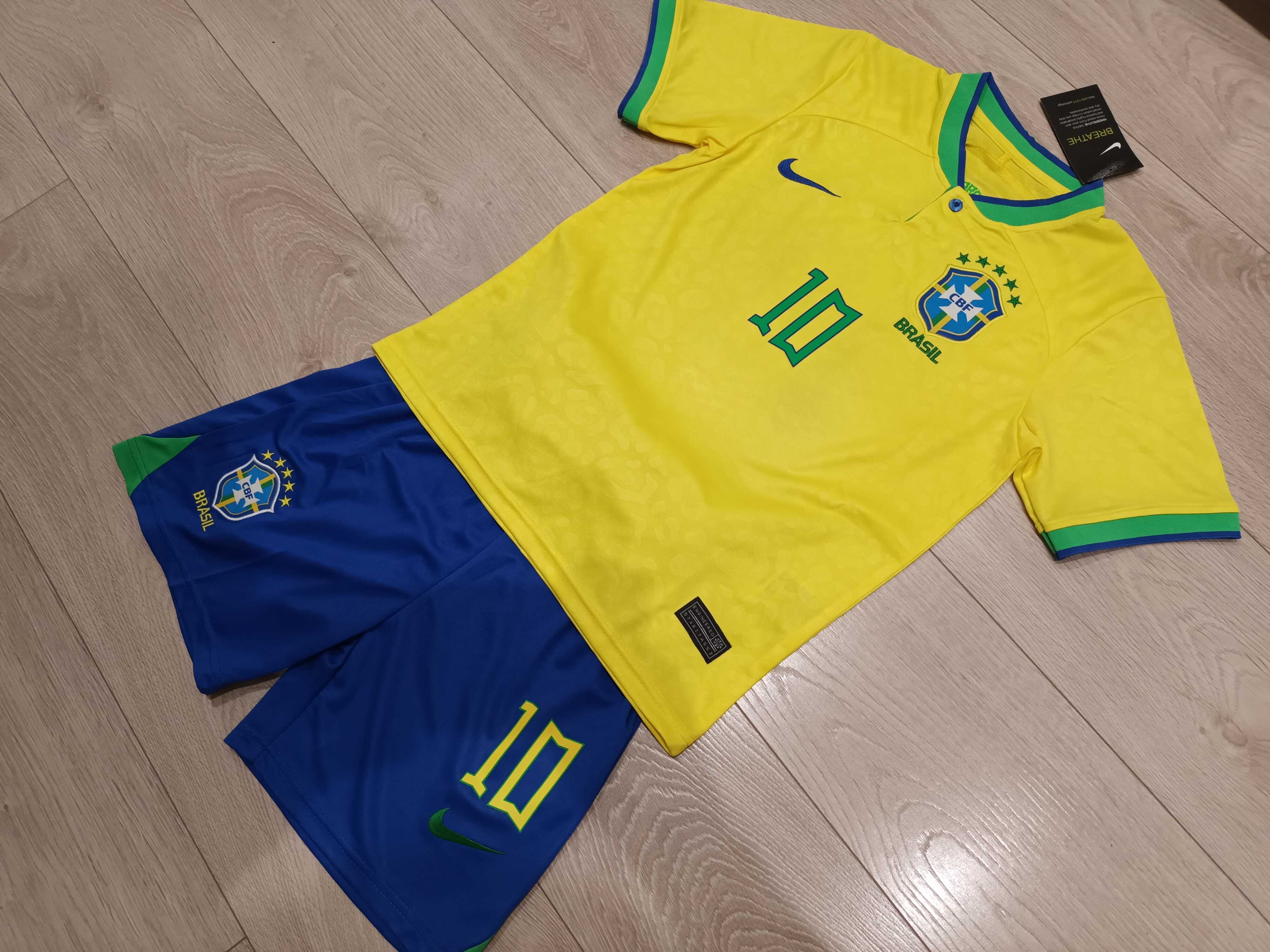 Komplet juniorski BRAZYLIA NEYMAR JR 10 / VINI JR 20 22/23 Dla Dziecka