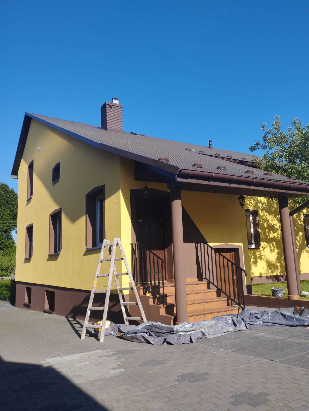 Malowanie elewacji, dachów i docieplenia budynków.