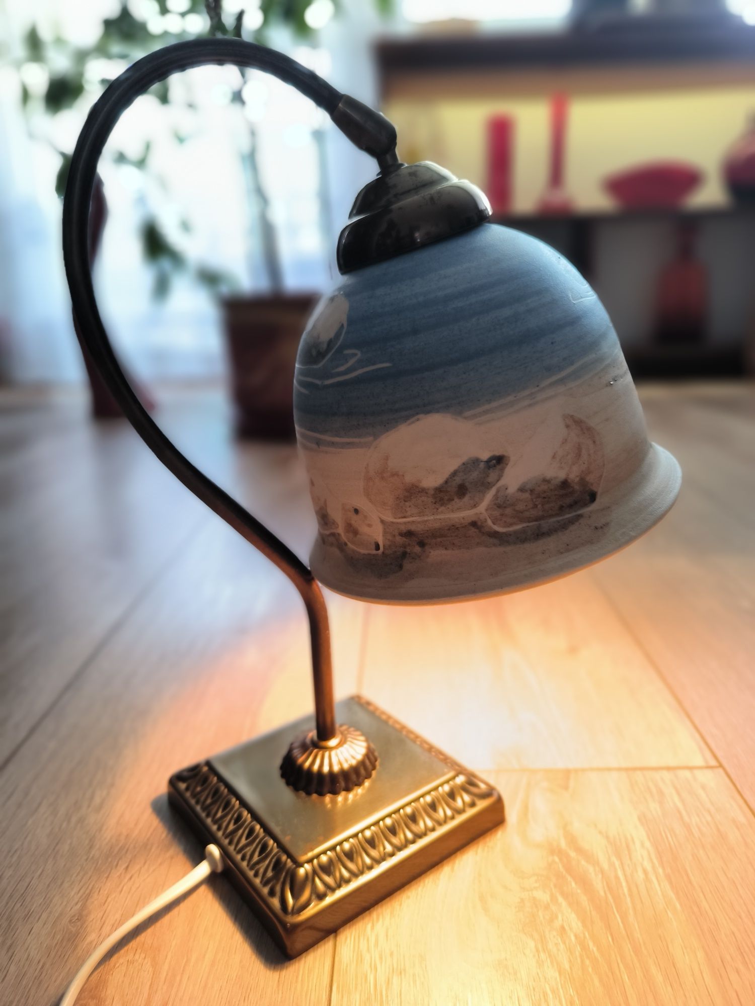 Lampa gabinetowa ceramika artystyczna