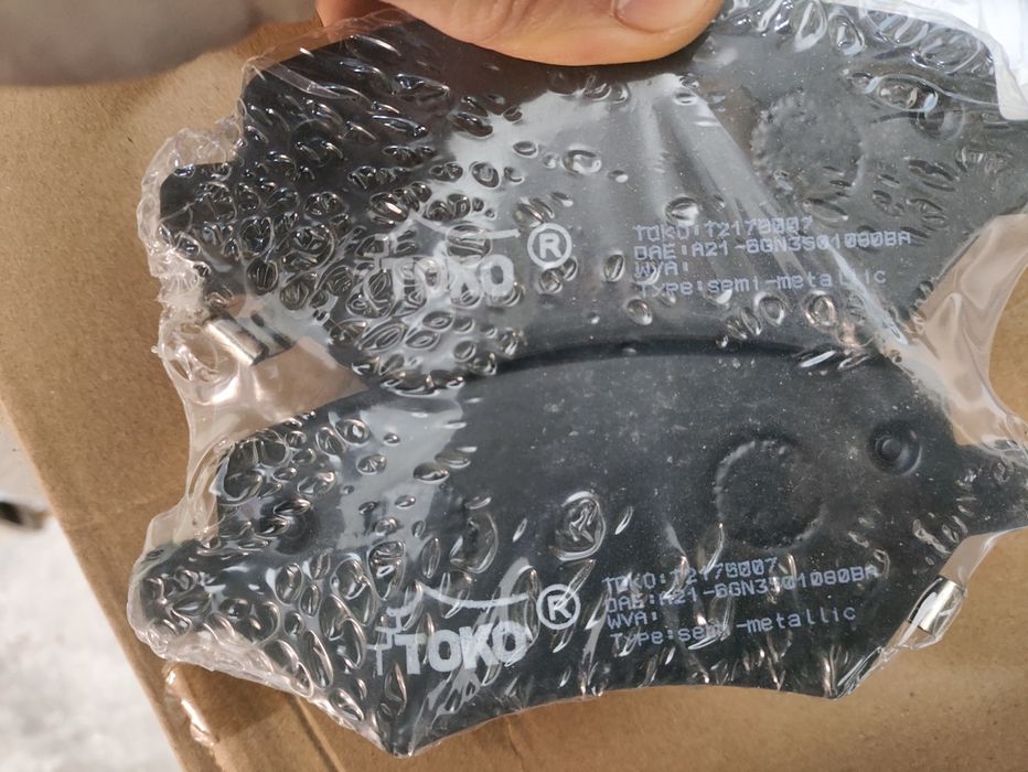 Нові гальмівні колодки KOONER та ТОКО на Chery