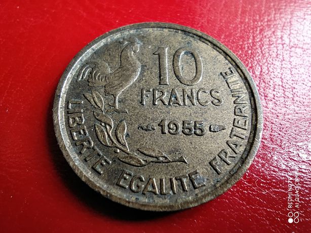 10 франков (France) 1955 год. редкая.