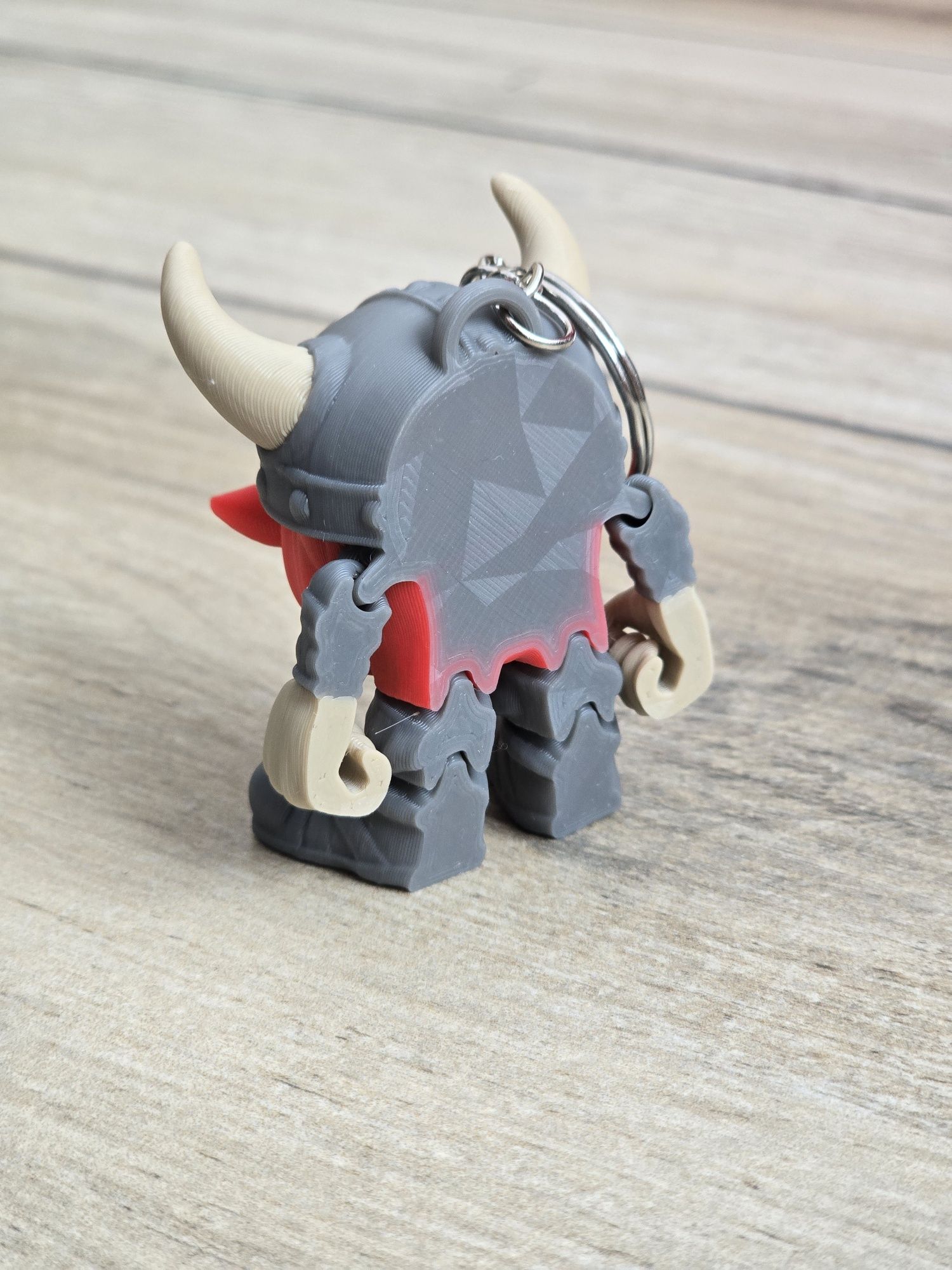 Breloczek Flexi-Viking Gnome 3d - Brelok Druk3d fidget Keychain
