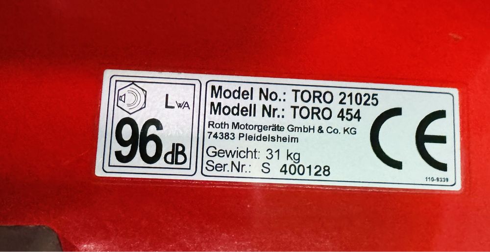 Kosiarka spalinowa Toro 454 silnik B&S 5,5KM/ALU/jak nowa!
