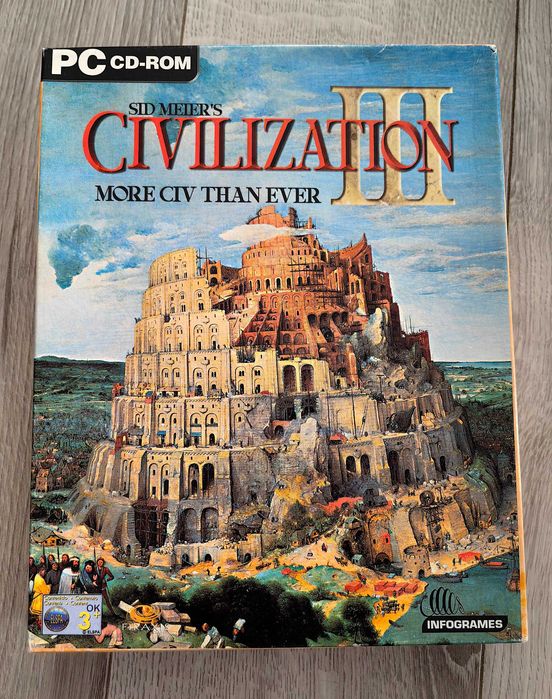 Unikat Civilization 3, Cywilizacja 3 Big Box, Premierowy, Stan BDB!