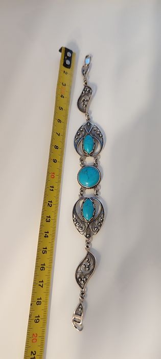 Серебряный браслет 925 скань