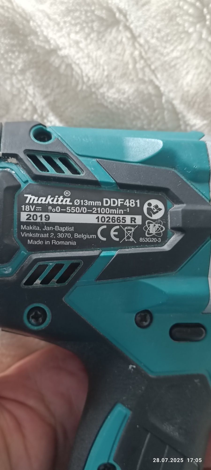 Makita  ddf481z 13mm