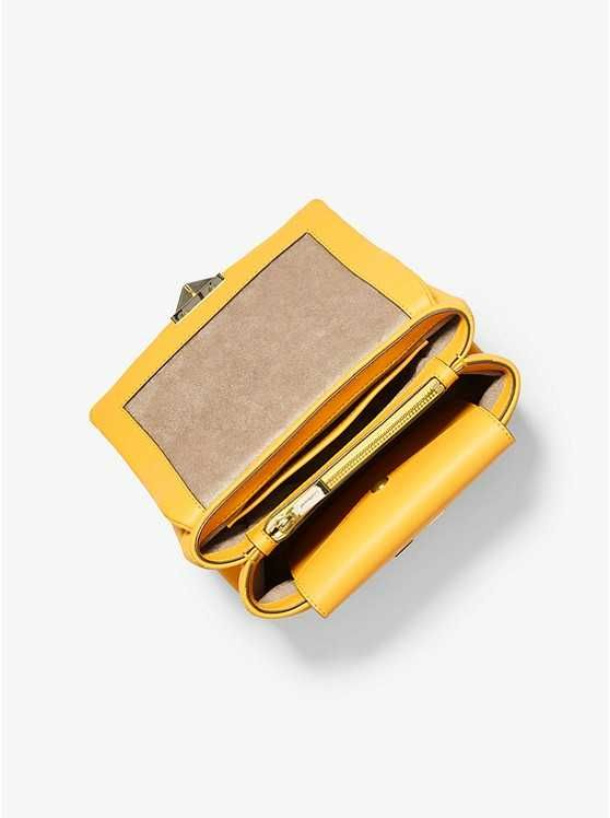 MICHAEL KORS - Cece Medium Leather Shoulder Bag In Sunflower/gold