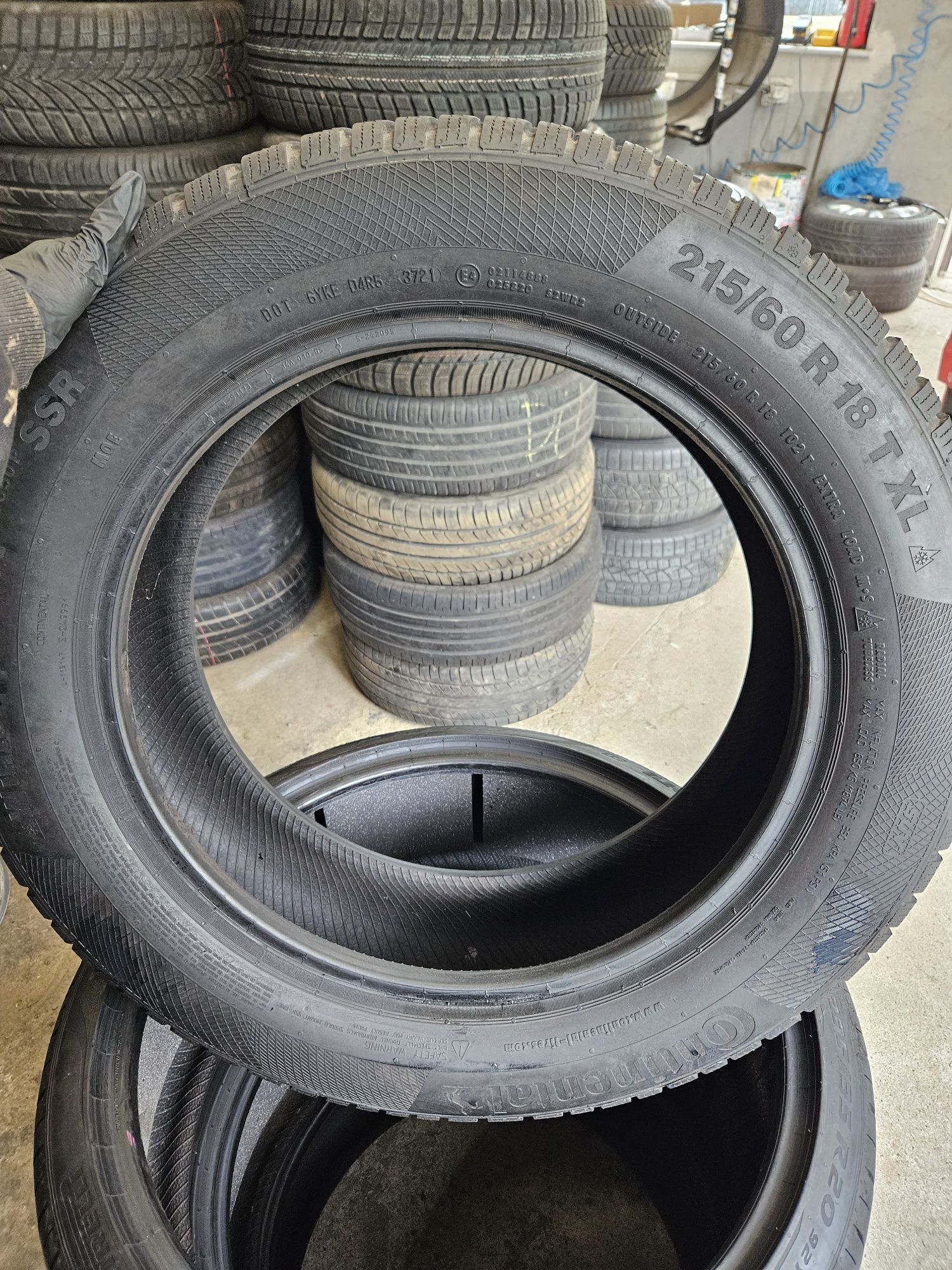 [2szt] Continental 215/60 r18 Zima /// 6,7mm!!! MONTAŻ 2022r
