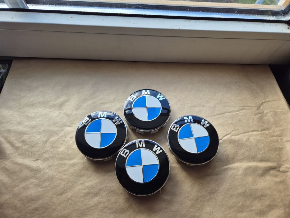 dekielki kołpaki do bmw średnicy 68/64mm niebiesko białe