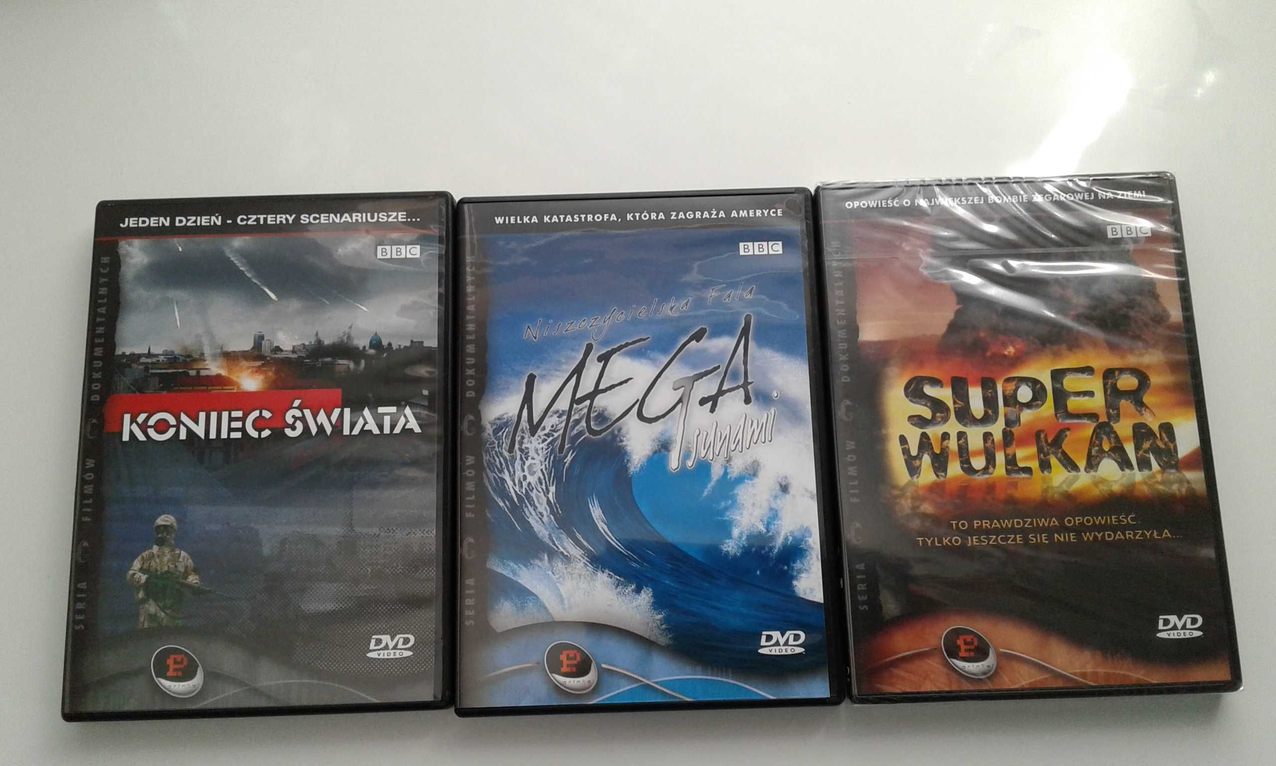 Katastrofy: 3×dvd " Koniec świata", " Mega tsunami", "Superwulkan"