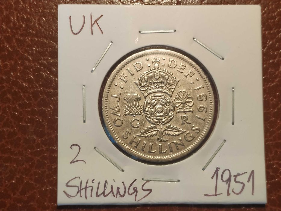 98 moeda de two shillings de 1951 - Reino Unido