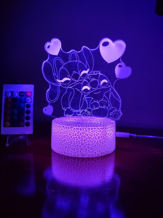 Luz Noturna LED – Stitch!