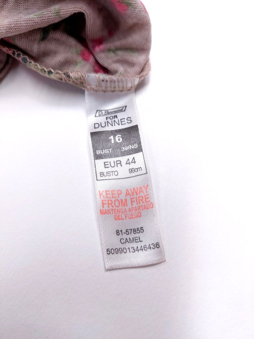 Bluzka wiązana w kwiaty Dunnes r. 44 stan db