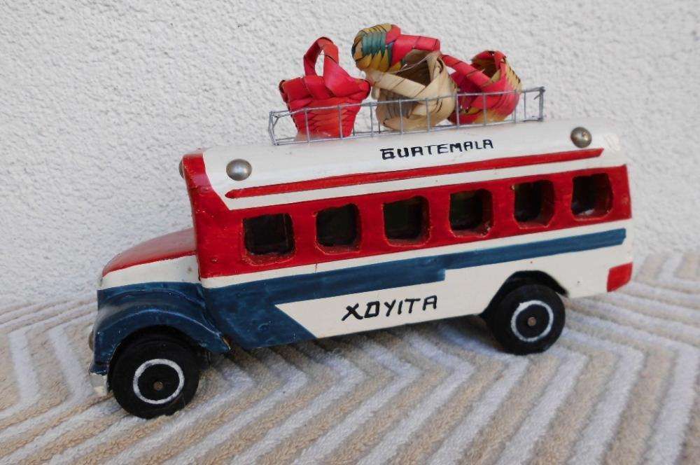 Stary drewniany autobus wystrugany ręcznie - UNIKAT jedyny taki w Neci